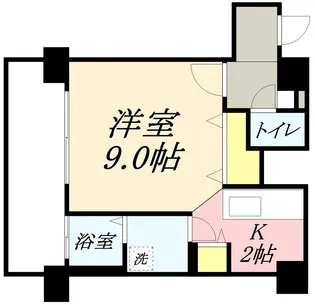 オタルベイサイドシティ7棟【203号室】の間取り