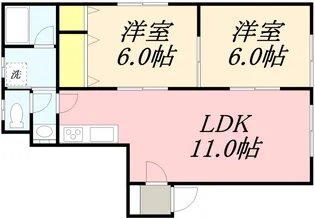 アーバン入船【101号室】の間取り