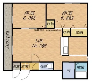 ラ・シャンス【105号室】の間取り