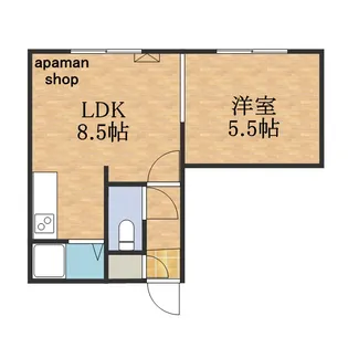 リーブルINAHO【207号室】の間取り