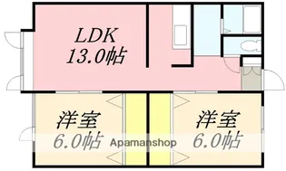 レ・プラ山の手【203号室】の間取り