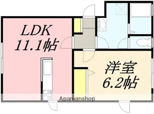 NORTE(ノルテ)【203号室】の間取り