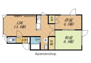 メゾン青山【2-D号室】の間取り