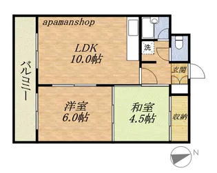 コーポ幸和Ⅱ【134号室】の間取り