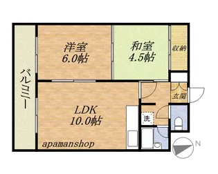 コーポ幸和Ⅱ【133号室】の間取り