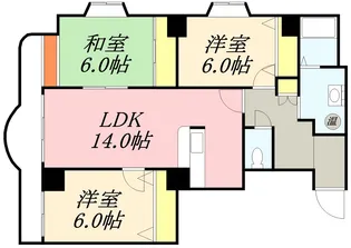 シャトー桜陽台【201号室】の間取り