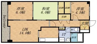 小樽グランドパレス【0805号室】の間取り