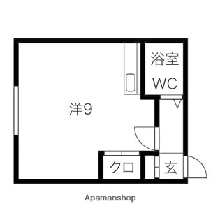 エシートNO,3【3-E号室】の間取り