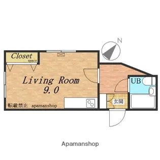 ウエスト・ナガハシ【140号室】の間取り