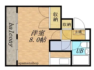 ウエスト・ナガハシ【151号室】の間取り