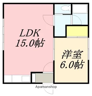 メゾン稲穂【202号室】の間取り