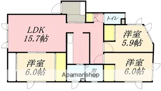 ニューライトS2【A1号室】の間取り
