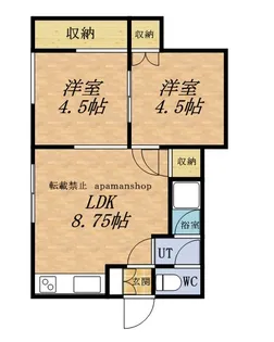 中川アパート【202号室】の間取り