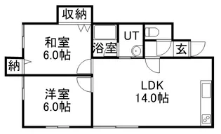 コーポ加藤【1号室】の間取り