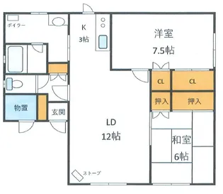 グラン・ハイツ【1A号室】の間取り