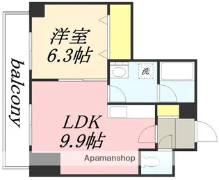 メゾン・ド・アラカルト稲穂【102号室】の間取り