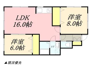 カラーパレスC棟【202号室】の間取り