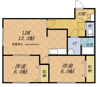 ラ・メール桂岡A【2階】の間取り