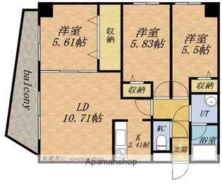セントラルステート花園【101号室】の間取り