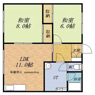 第五緑荘【203号室】の間取り