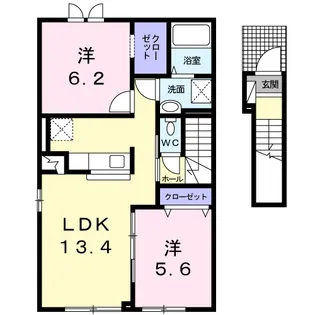 K・SヴィラⅡ【2階】の間取り