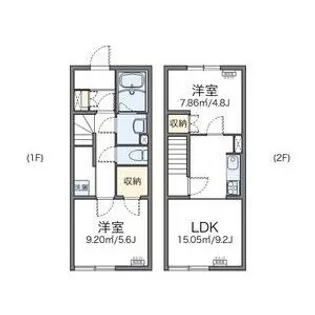 レオネクストユアーズ若竹【107号室】の間取り