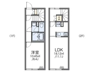 1LDKの間取り画像