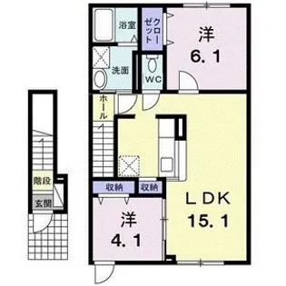 K・S ヴィラⅢ【2階】の間取り