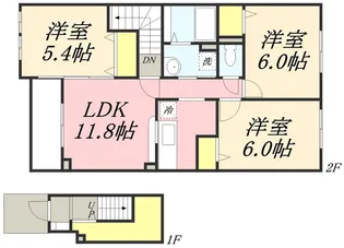 ユニゾンK【0102号室】の間取り