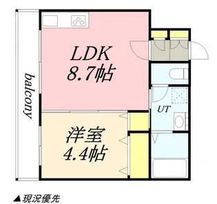 TEADA入船【306号室】の間取り