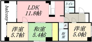 ブランシェ竹栄【4階】の間取り