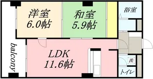 2LDKの間取り画像