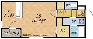 DOLCEVITA(ドルチェヴィータ)【301号室】の間取り