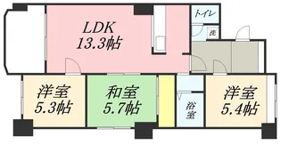 ブランシェ住ノ江【303号室】の間取り