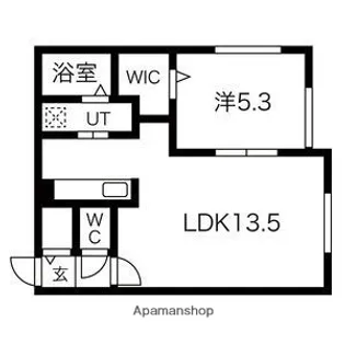 ヴェルジェ【1-D号室】の間取り