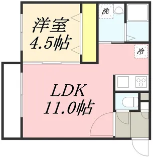 ONE’S小樽【4階】の間取り