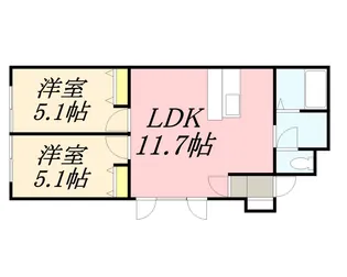 エバーグリーン【1階】の間取り