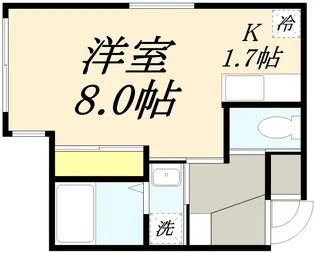 グランセ小樽富岡【203号室】の間取り