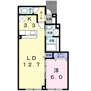 AERIE(エーリ)【1階】の間取り