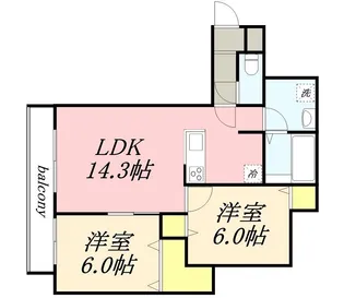 バーニーズ ル・ポール【5階】の間取り
