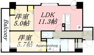 カマールよいち【4階】の間取り