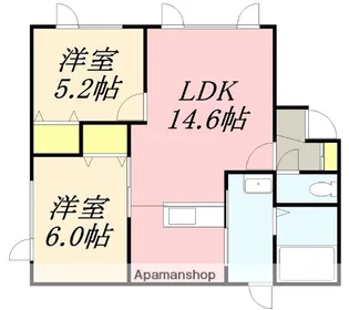 駅前コーポ4番館【202号室】の間取り