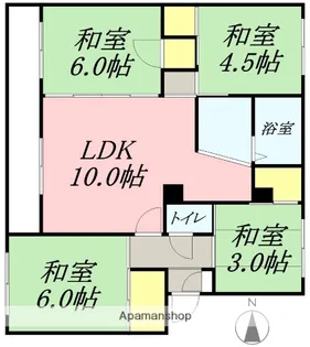 しらかば公園前(旧国家公務員宿舎)【302号室】の間取り
