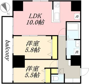 ベイコート小樽オーシャンヒルズ【4階】の間取り