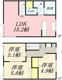 桜花台弐番館【A号室】の間取り