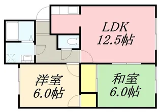 和光ハイツ 1号棟【202号室】の間取り
