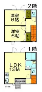 ジョリー手宮【102号室】の間取り