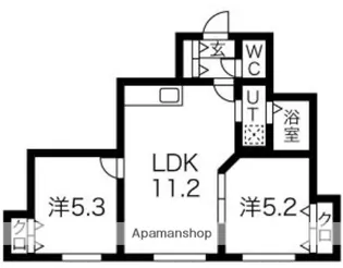 ルピナス【102号室】の間取り
