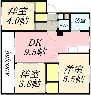 ヴィラナリー桜【201号室】の間取り