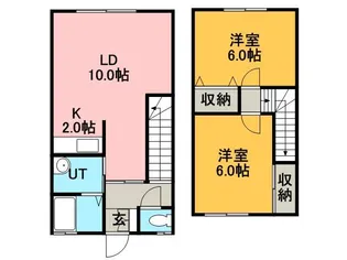 サンヒルズアイB棟【101号室】の間取り